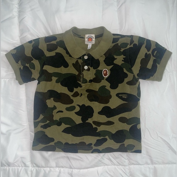 BAPE Kids 1st Camo One Point Polo 'Green'Size 4-5T 🧸